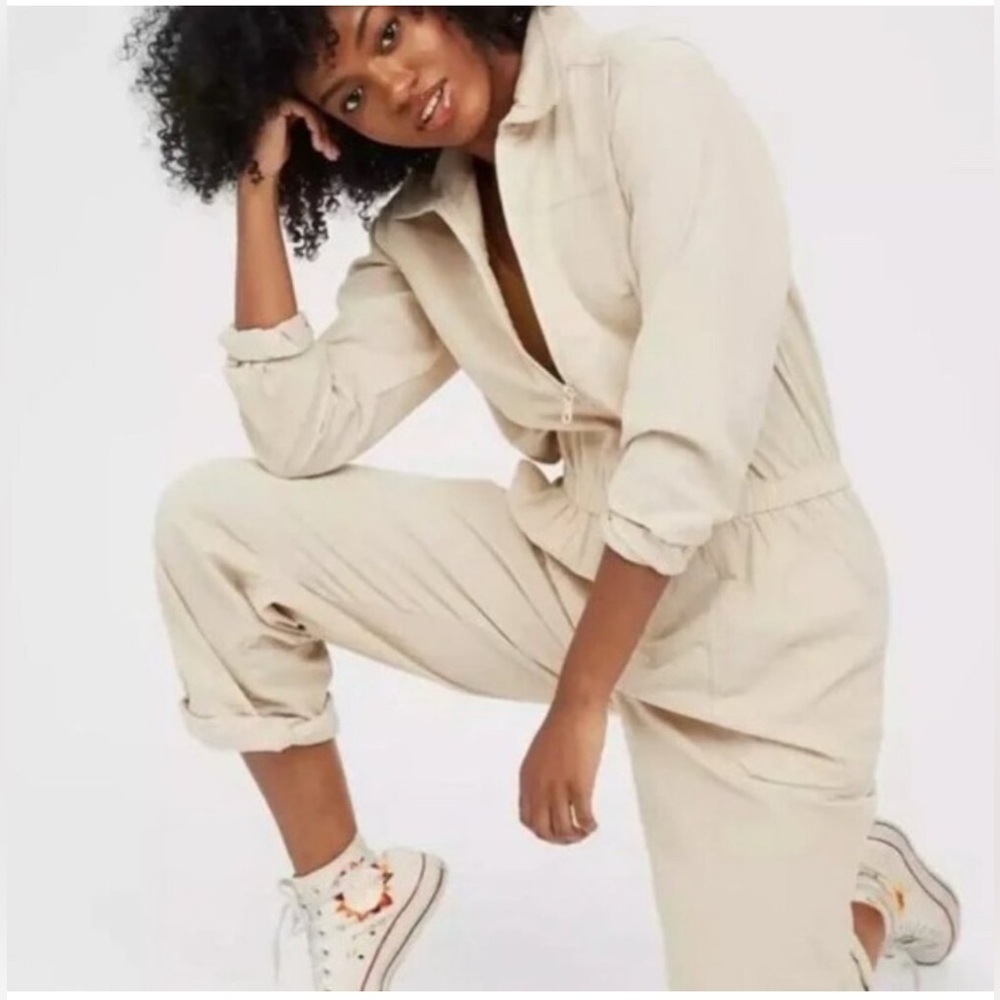 Offline by Aerie Tan Corduroy Jumpsuit, Size Small, NWT